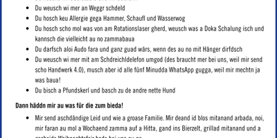 A schwäbische Stellaanzoig für Maurergsella vom Riedelsheimer aus Oitinga A schwäbische Stellaanzoig für Maurergsella vom Riedelsheimer aus Oitinga